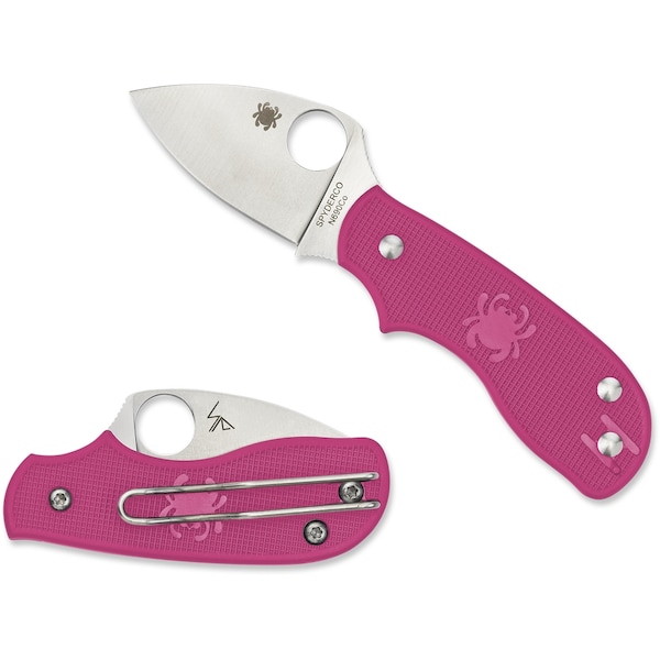 Spyderco 2024 Spyderco Squeak Heals Lightweight Pink Slip Joint Plain SPY-C154PPN - main
